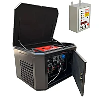 Генератор A-iPower A7000EAX в супертихом зимнем кожухе 1400SS RAL 8019 + блок автозапуска A-iPower 400 В, 25 А