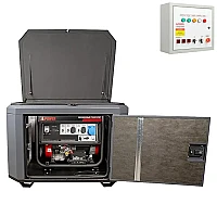 Генератор A-iPower A8000EAX в тихом зимнем кожухе 1200 RAL 7024 + блок автозапуска A-iPower 230В/400В 100А 8 ПИН