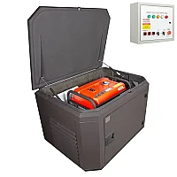 Генератор A-iPower A7000EAX в тихом зимнем кожухе 1200 RAL 8019 + блок автозапуска A-iPower 230В/400В 100А 8 ПИН